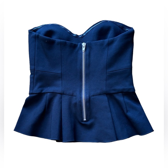 Aritzia Babaton Graeme Bustier Corset Peplum Tube Top Black - Picture 3 of 12